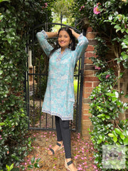 Sky Blue Hand Block Print Tunic