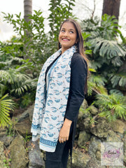 Block Print Cotton Voile Sarong Dupatta