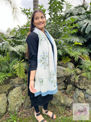 Block Print Cotton Voile Sarong Dupatta