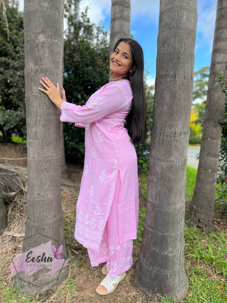 Samara Tunic - Hand Embroidered Kurta Palazzo Set