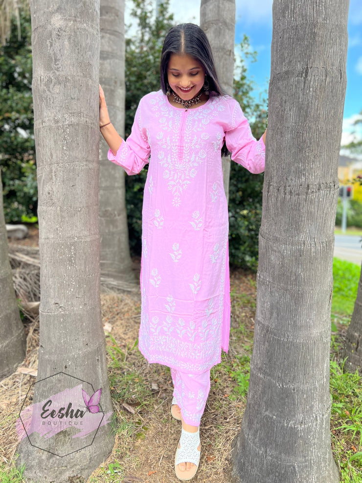 Samara Tunic - Hand Embroidered Kurta Palazzo Set