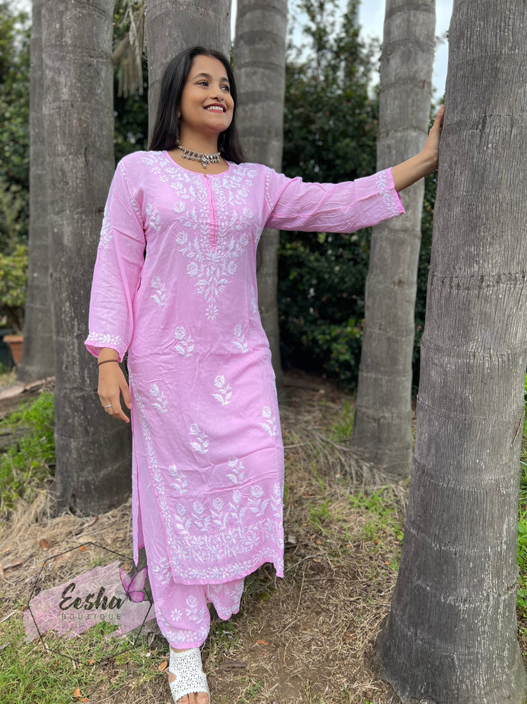 Samara Tunic - Hand Embroidered Kurta Palazzo Set