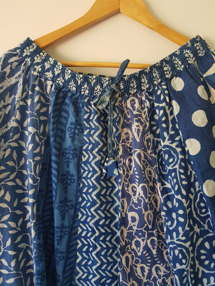 Gypsy Style Indian Cotton Hand Block Printed Skirt