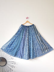 Gypsy Style Indian Cotton Hand Block Printed Skirt