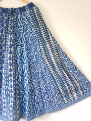 Gypsy Style Indian Cotton Hand Block Printed Skirt