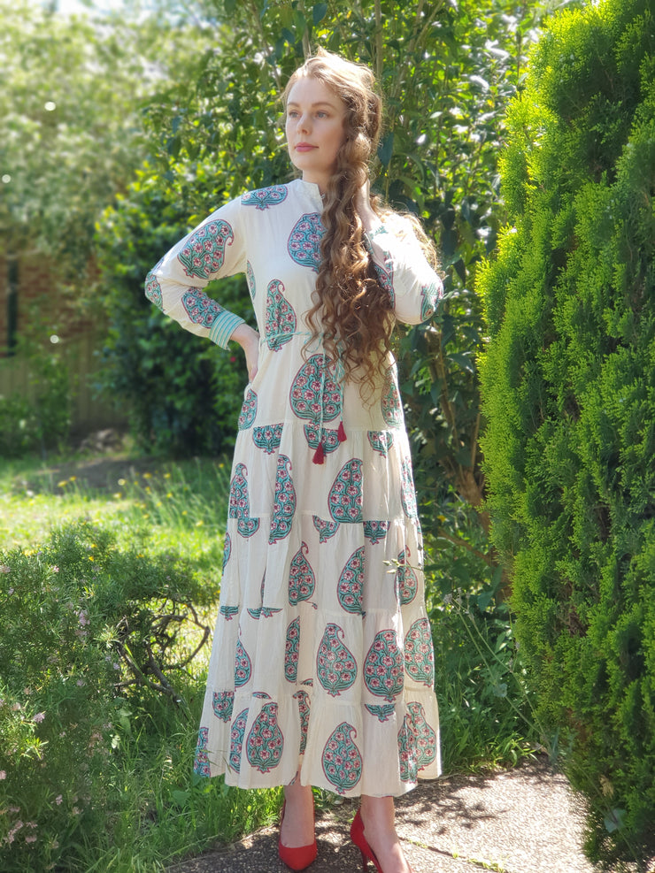 Chinar - Paisley Tiered Long Dress