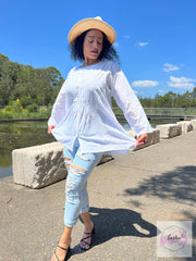 Milana - White Tunic Top