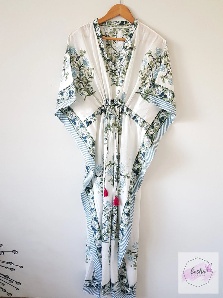 Long Kaftan -Hand Block Print - Cotton Voile