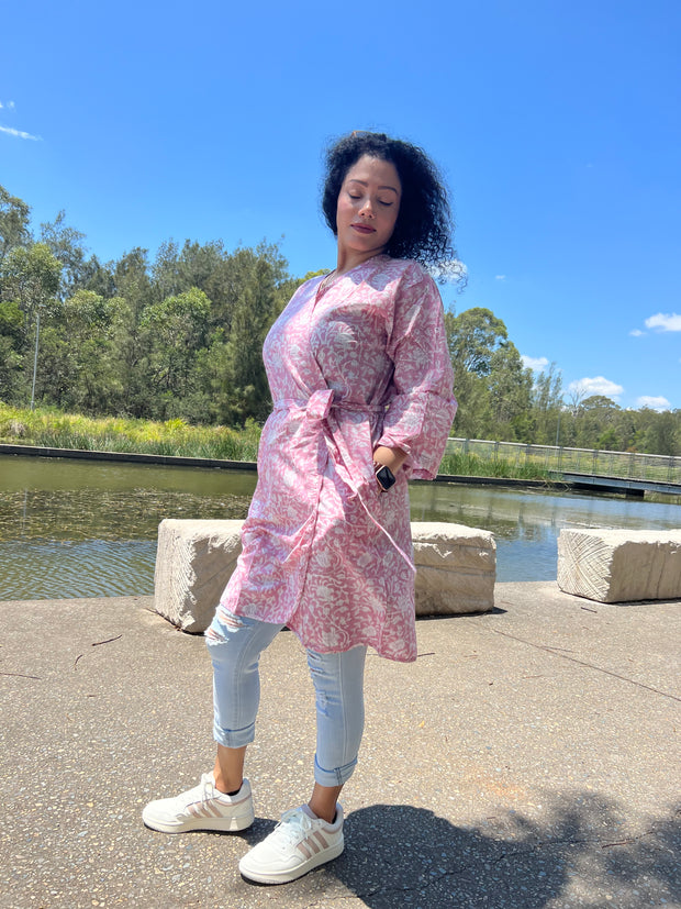 Paras Short Kimono Robe - Kimono Robe by EeshaBoutique - gshop