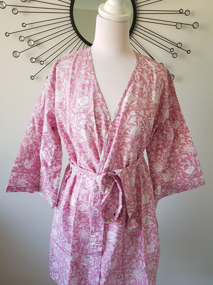Paras Short Kimono Robe - Kimono Robe by EeshaBoutique - gshop