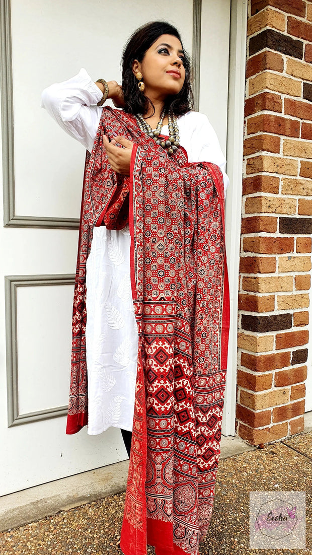 Ajrakh Sarong Dupatta