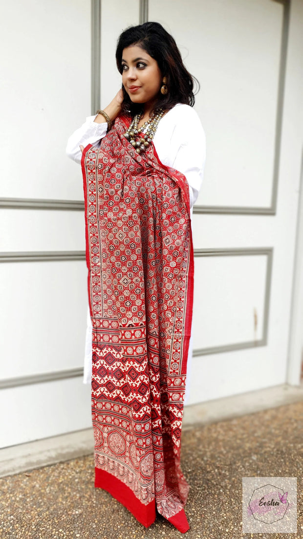 Ajrakh Sarong Dupatta