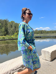 Surya Short Kimono Robe - Kimono Robe by EeshaBoutique - gshop, Short Robe