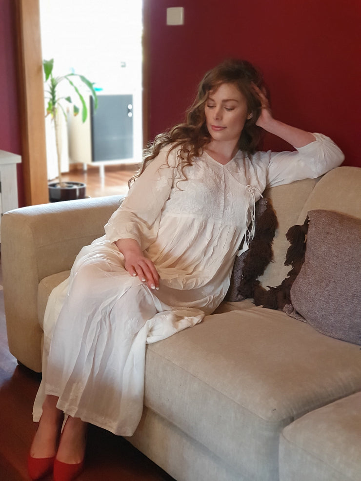 White Maxi Dress - Angharkha