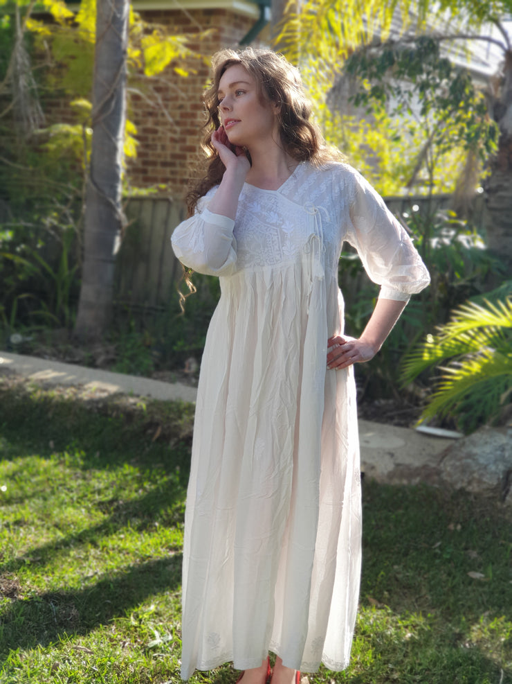 White Maxi Dress - Angharkha