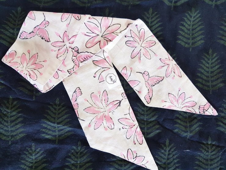 Baby Cotton Quilted Blanket Dohar And Headband Set - Hummingbird
