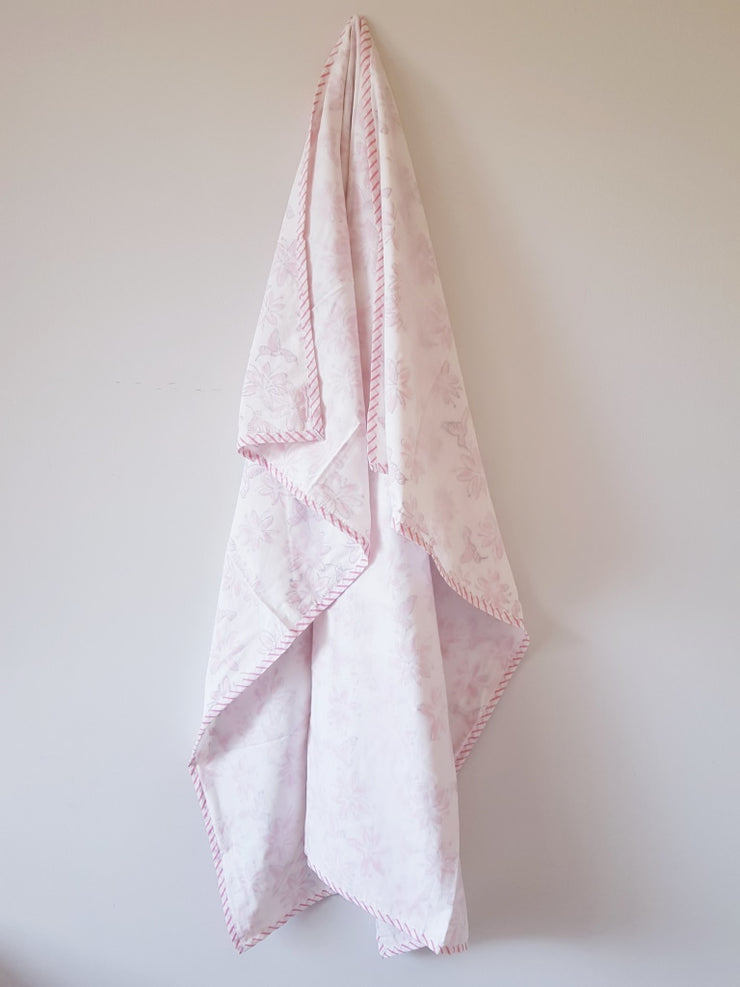 Baby Cotton Quilted Blanket Dohar And Headband Set - Hummingbird