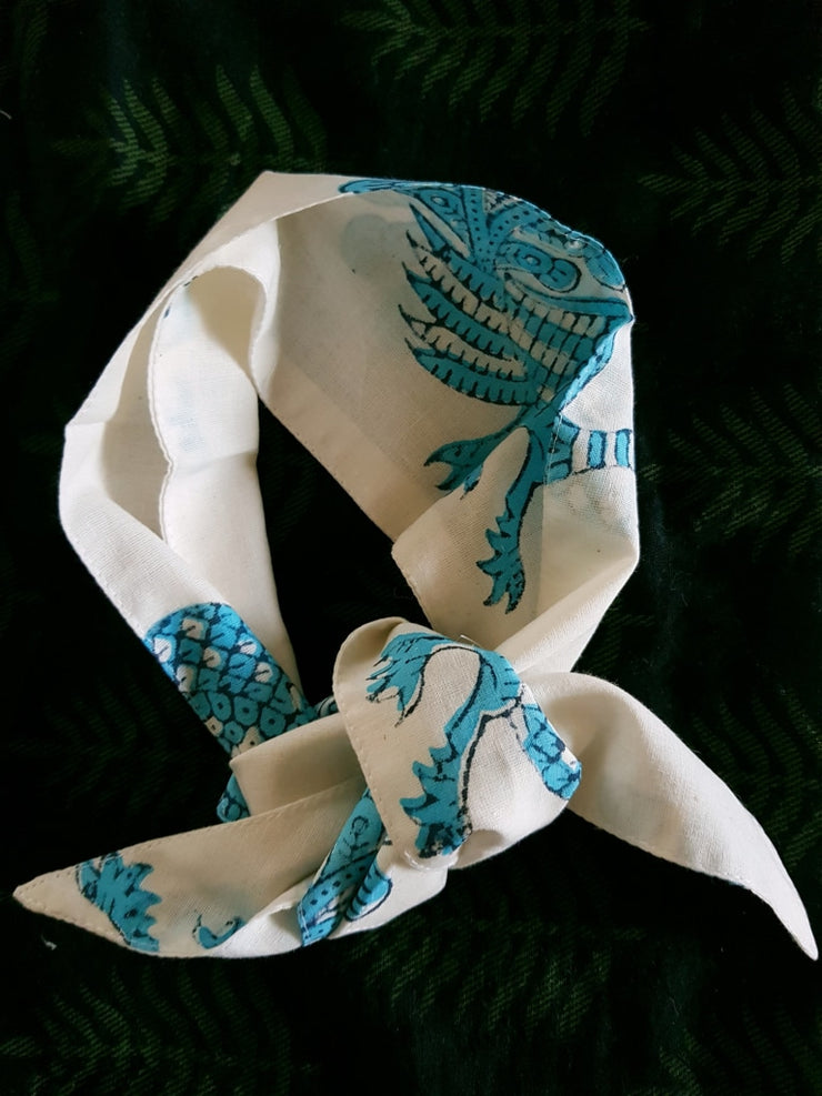 Baby Cotton Quilted Blanket Dohar And Headband Set - Peacock
