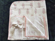 Baby Cotton Quilted Blanket Dohar And Headband Set - Pinktree