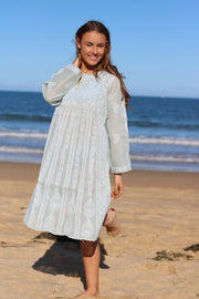 Cotton Voile Hand Embroidered Dress Tunic