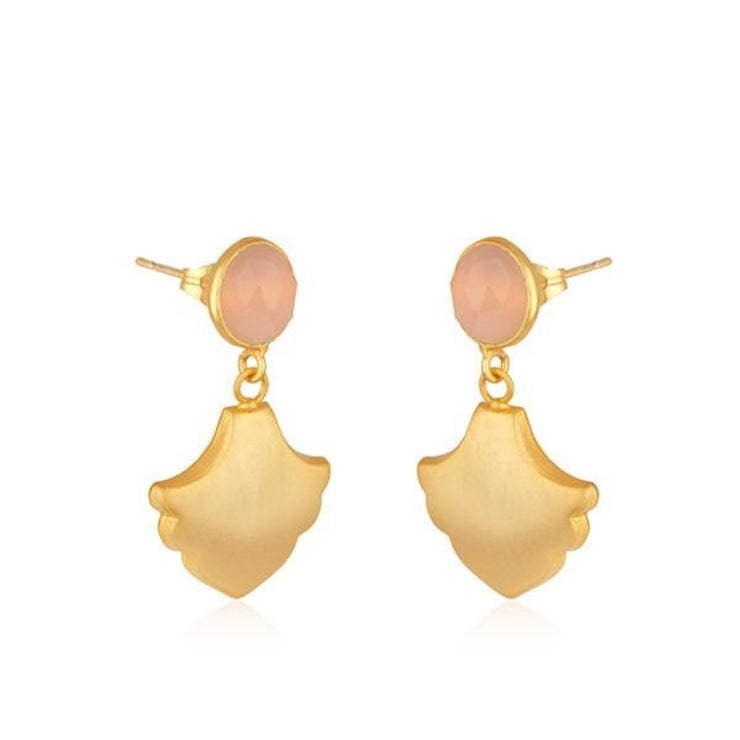 Designer 14K Gold Plated Brass Handmade Gemstone Earrings Jewelry