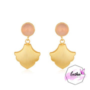 Designer 14K Gold Plated Brass Handmade Gemstone Earrings Jewelry