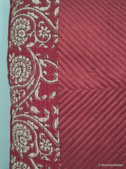 Dupian Silk & Print Quilted Pillow Cover