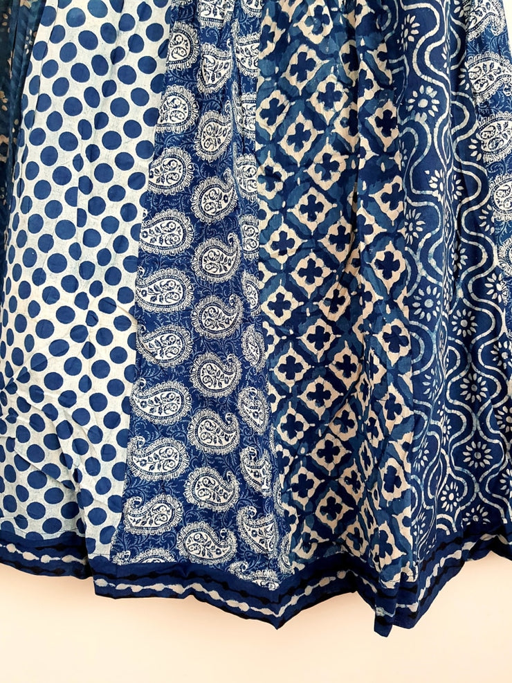 Gypsy Style Indian Cotton Hand Block Printed Skirt Pants