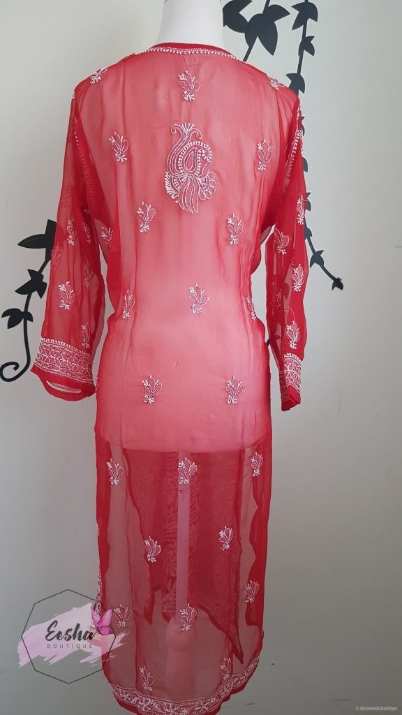 Ibiza Style Hand Embroidered Georgette Long Tunic