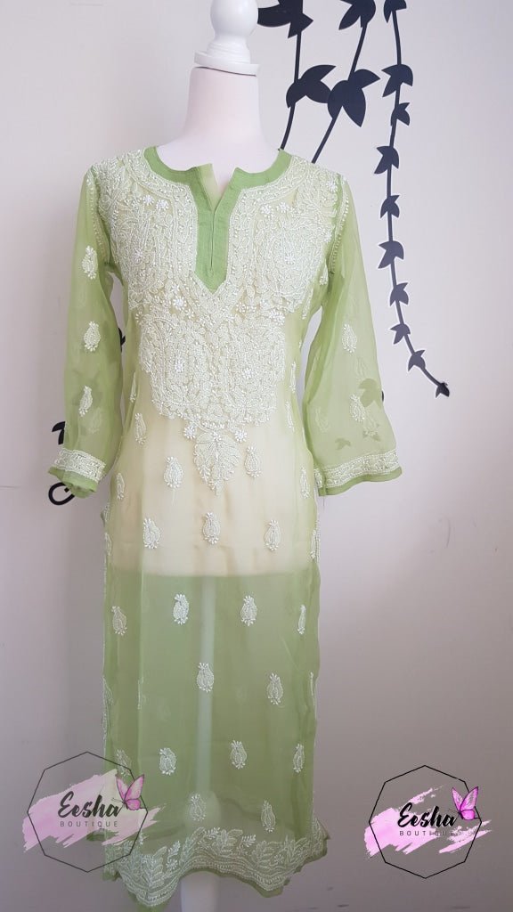 Ibiza Style Long Tunic -Hand Embroidered Georgette