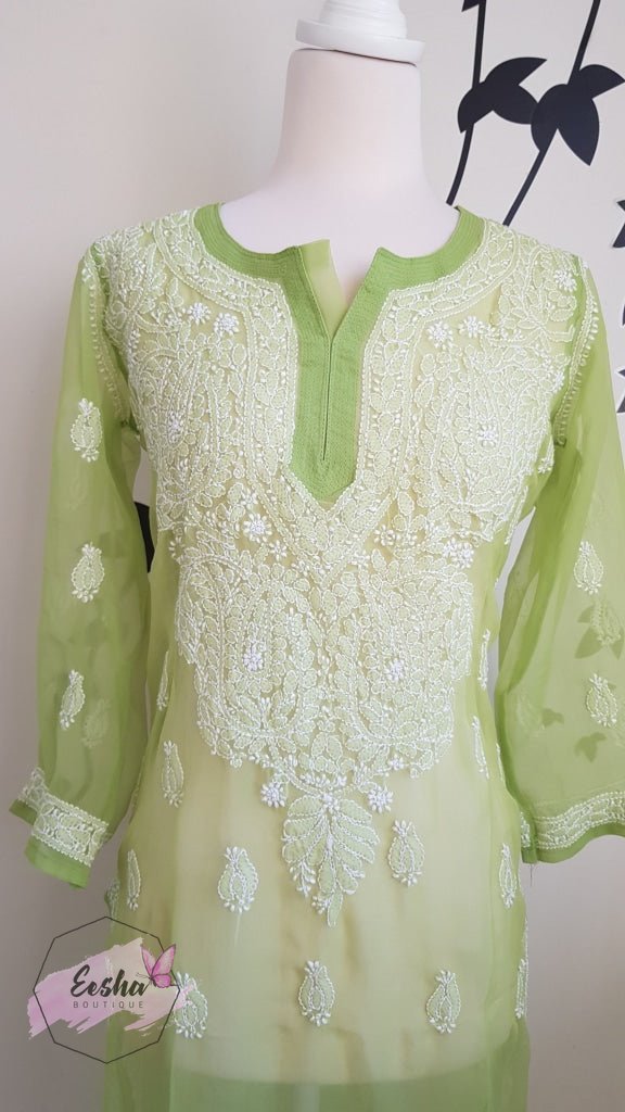 Ibiza Style Long Tunic -Hand Embroidered Georgette