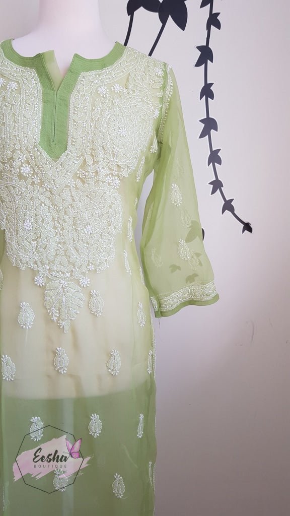 Ibiza Style Long Tunic -Hand Embroidered Georgette