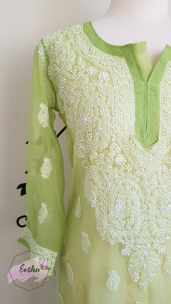 Ibiza Style Long Tunic -Hand Embroidered Georgette