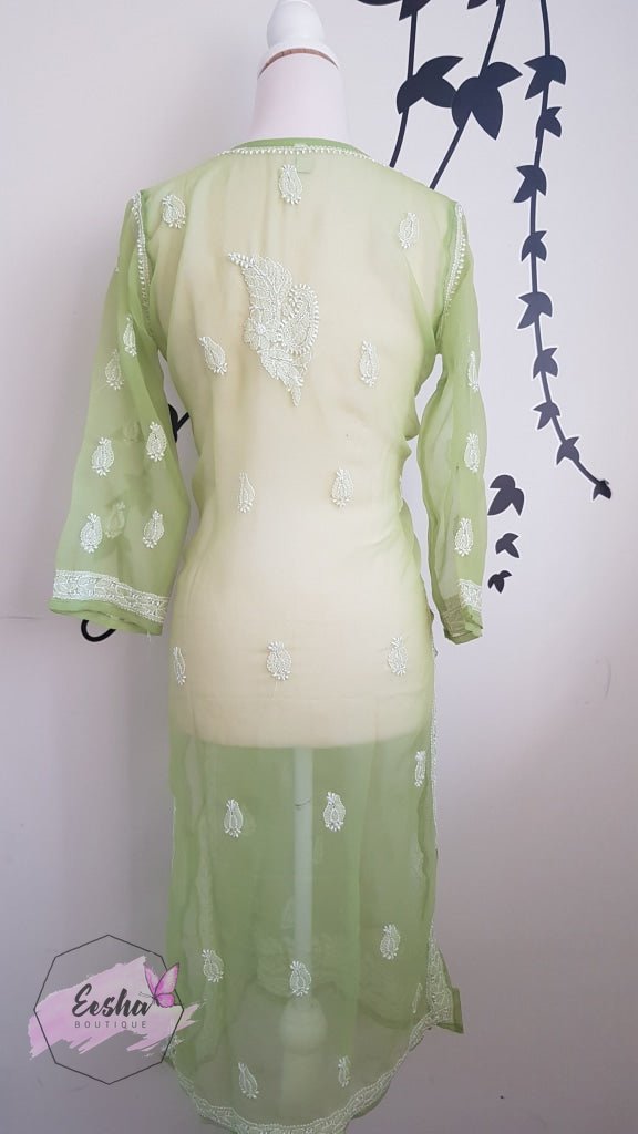 Ibiza Style Long Tunic -Hand Embroidered Georgette