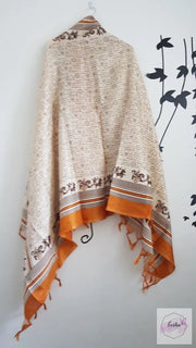 India Raw Silk Scarf Stole Dupatta Sarong Pario