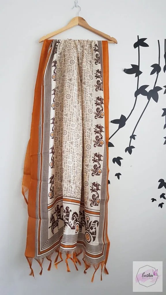 India Raw Silk Scarf Stole Dupatta Sarong Pario