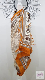 India Raw Silk Scarf Stole Dupatta Sarong Pario