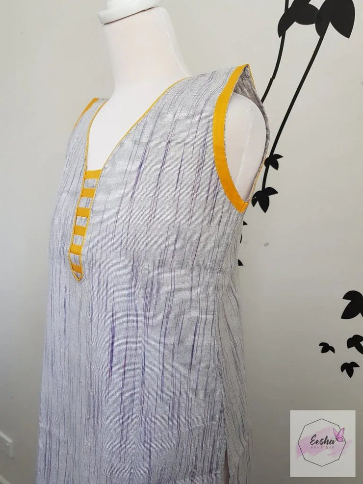 Indian Khadi Kurta Kurti Tunic - S Size