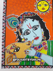 Krishna - Original Madhubani Painting