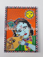 Krishna - Original Madhubani Painting