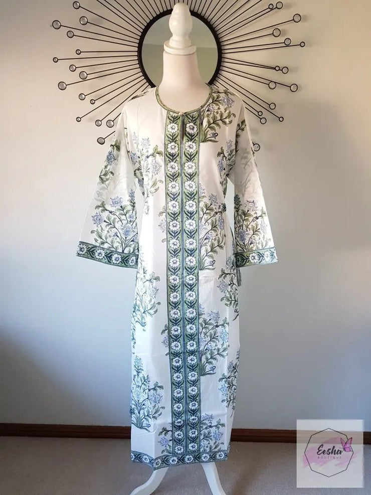 Long Kaftan Dress - Flowerbouquet