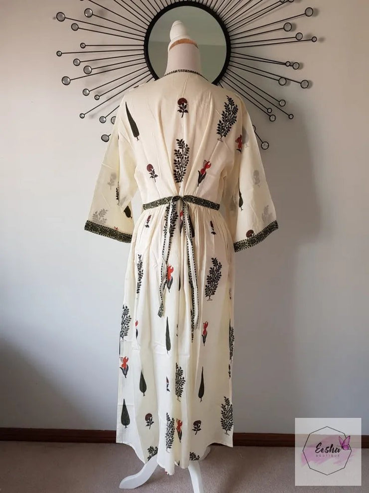 Long Kaftan Dress - Garden
