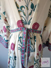 Long Kaftan Dress - Hibiscus