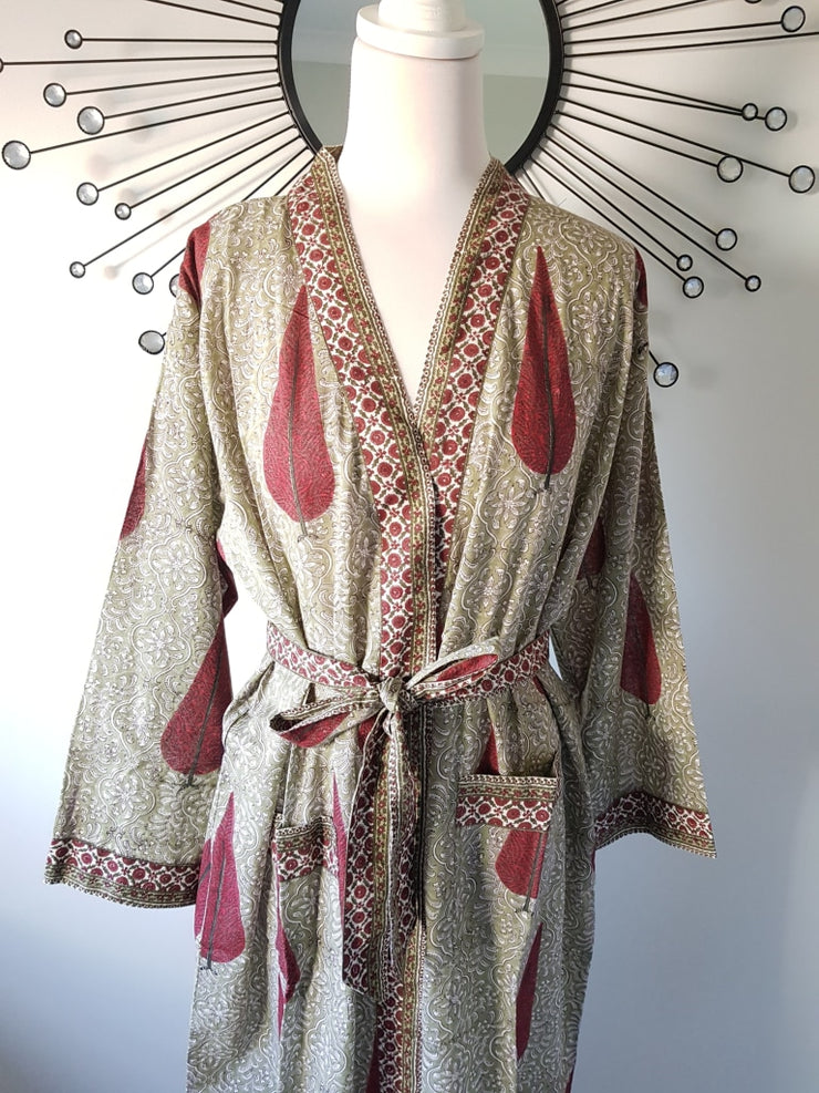 Long Kimono Robe - Cyprus