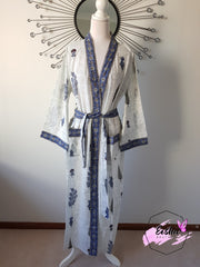 Long Kimono Robe - Garden