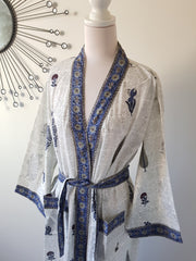 Long Kimono Robe - Garden