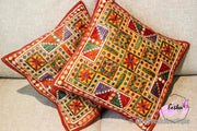 Mirror Embroidered Pillow Cover