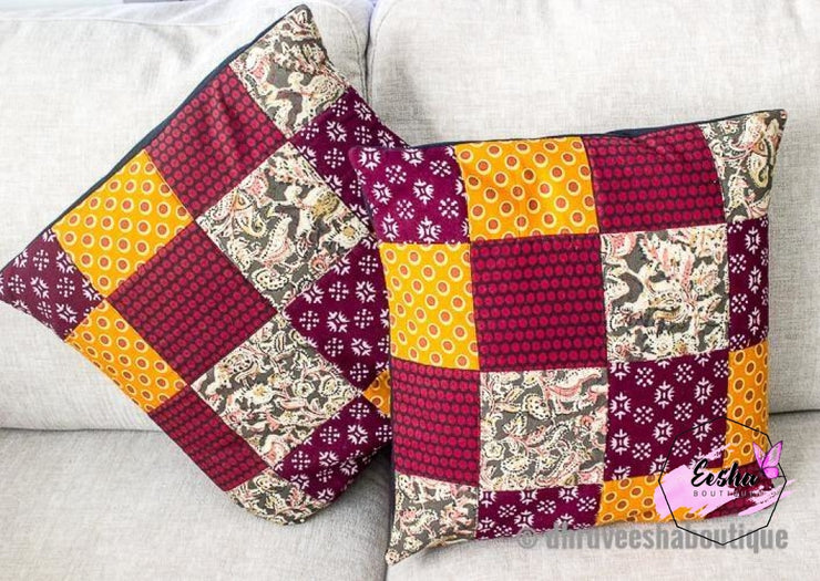 Pair Of Patch Work Pillow Cover