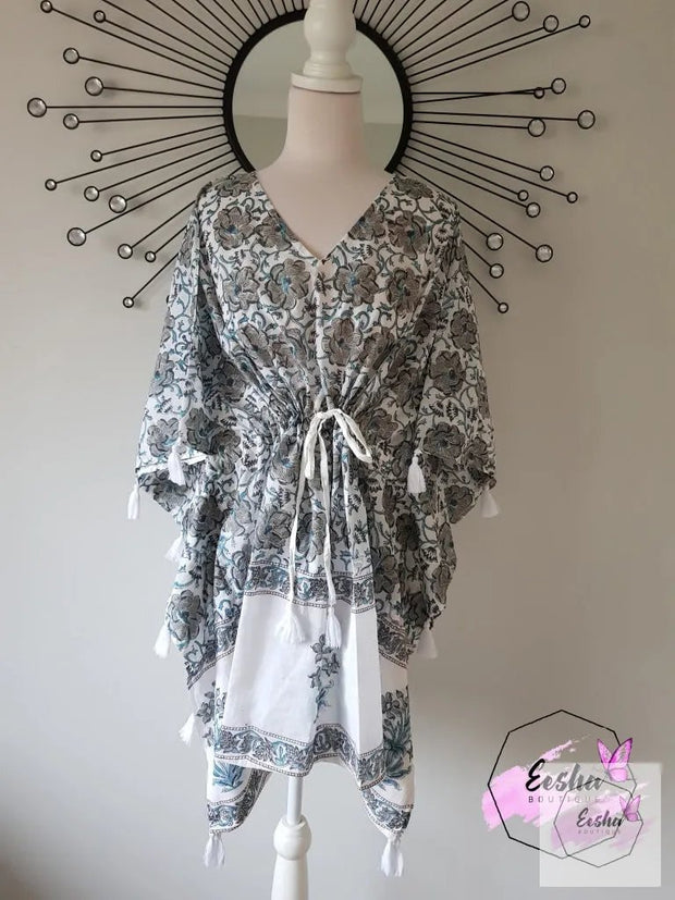 Short Kaftan - Print With Tussles