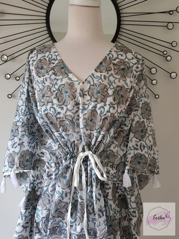 Short Kaftan - Print With Tussles